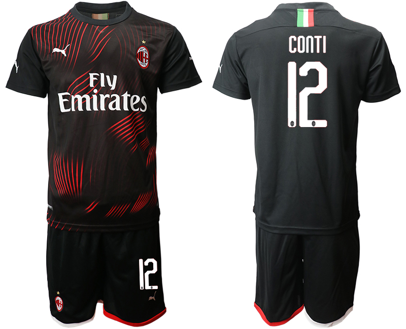 2019-20 AC Milan 12 CONTI Third Away Soccer Jersey