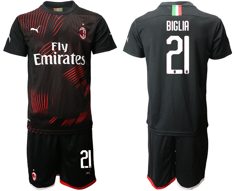 2019-20 AC Milan 21 BIGLIA Third Away Soccer Jersey