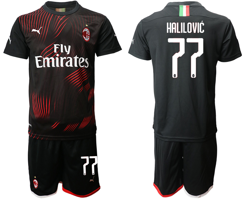 2019-20 AC Milan 77 HALIVOVIC Third Away Soccer Jersey