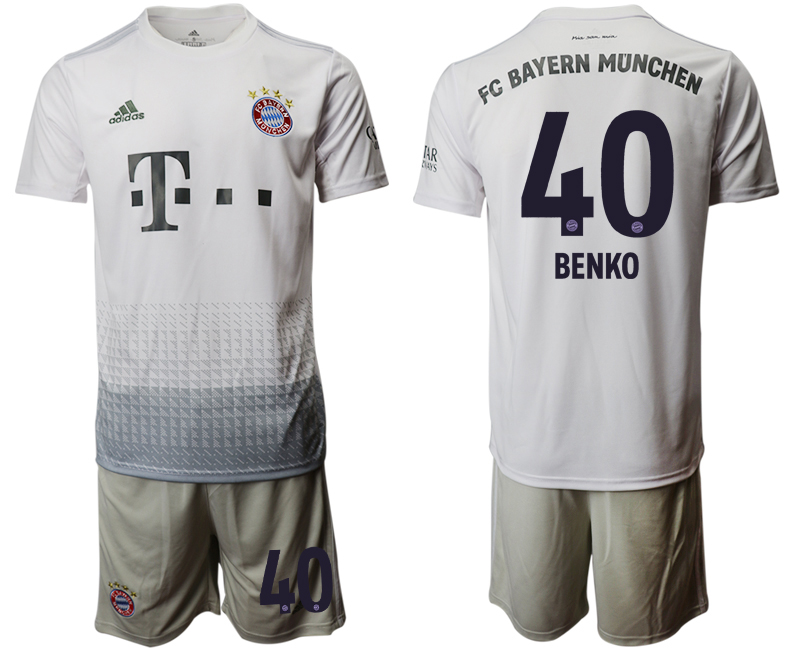 2019-20 Bayern Munich 40 BENKO Away Soccer Jersey