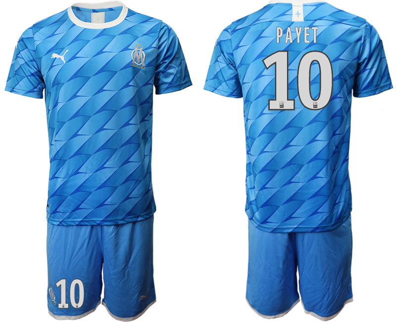 2019-20 Olympique de Marseille 10 PAYET Away Soccer Jersey - Click Image to Close