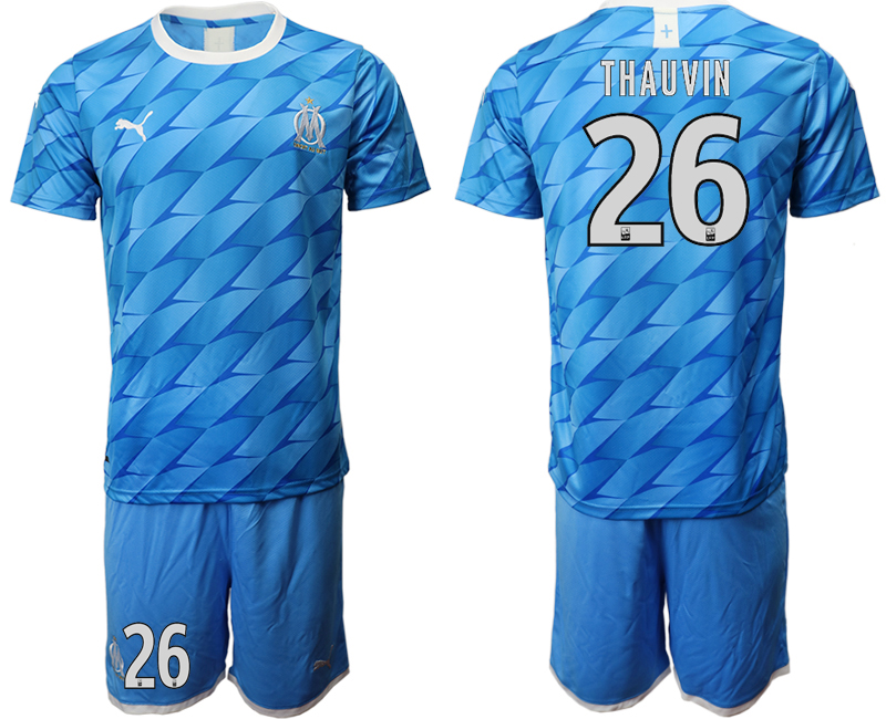 2019-20 Olympique de Marseille 26 THAUVIN Away Soccer Jersey
