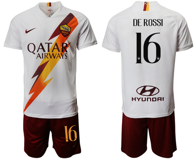 2019-20 Roma 16 DE ROSSI Away Soccer Jersey