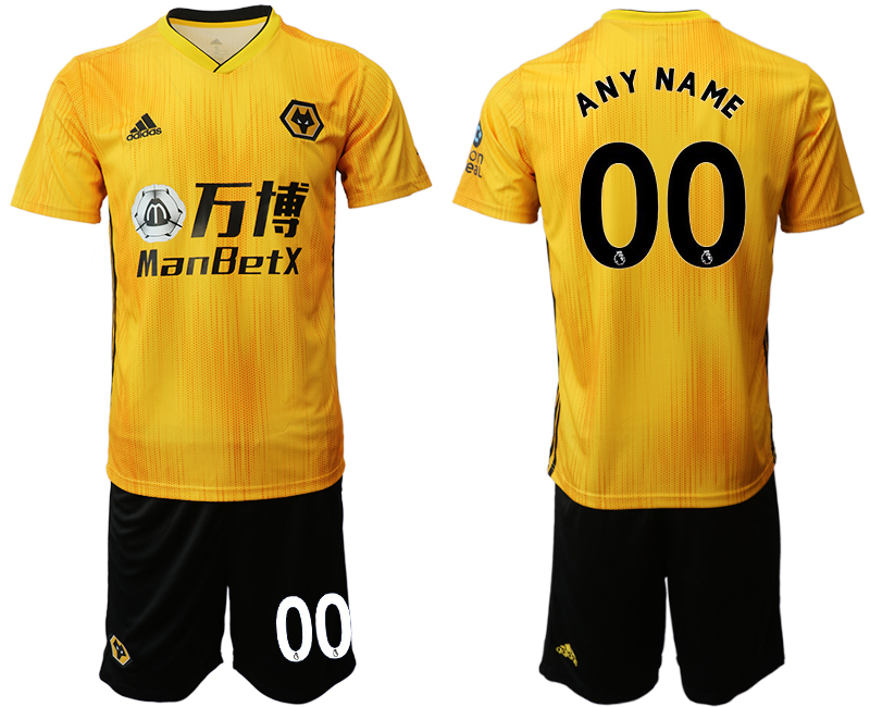 2019-20 Wolverhampton Wanderers Customized Home Soccer Jersey - Click Image to Close