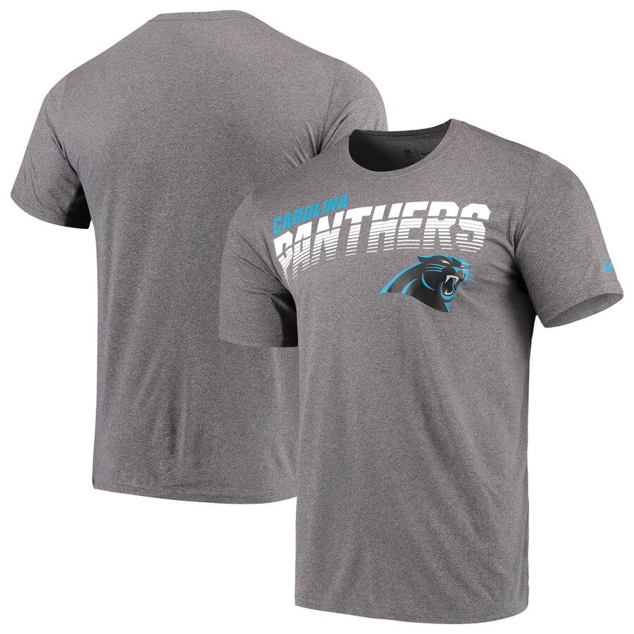 Carolina Panthers Nike Sideline Line of Scrimmage Legend Performance T Shirt Heathered Gray