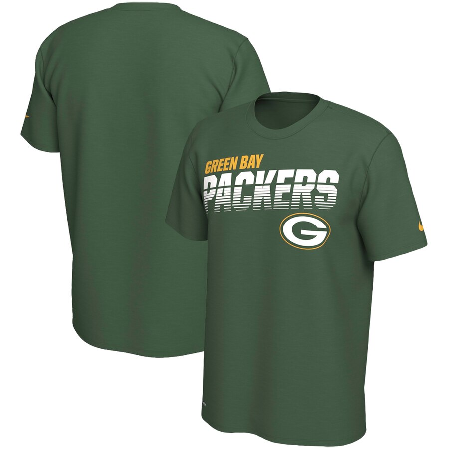 Green Bay Packers Nike Sideline Line of Scrimmage Legend Performance T Shirt Green
