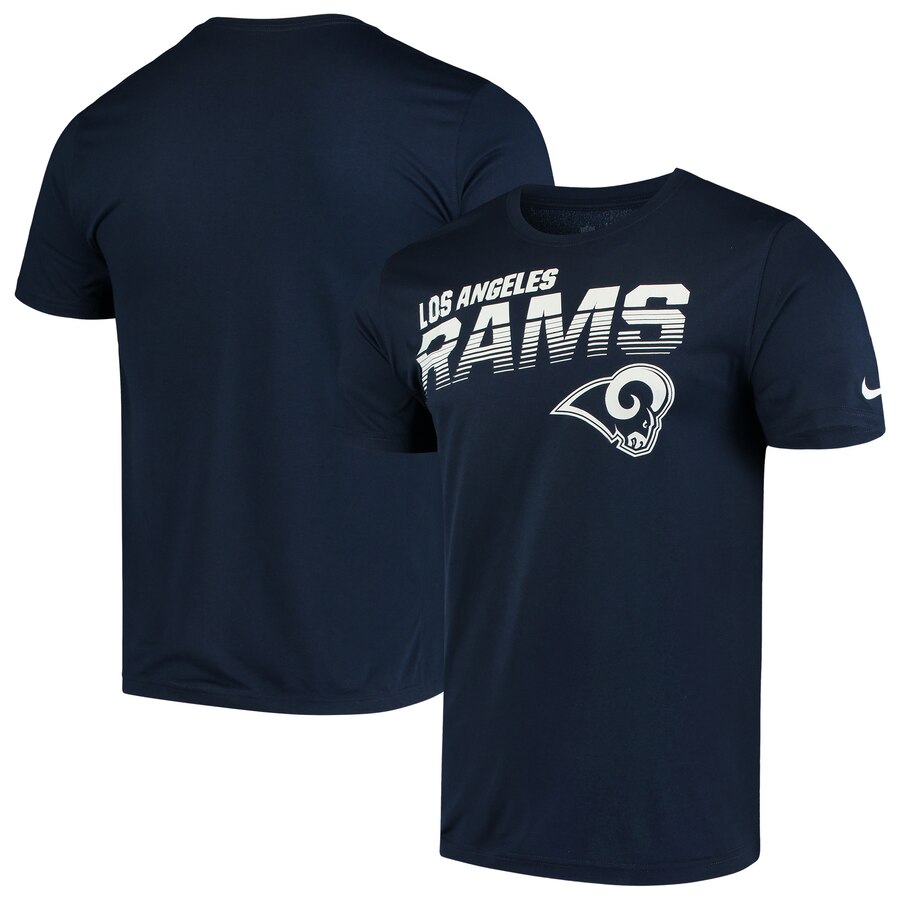 Los Angeles Rams Nike Sideline Line of Scrimmage Legend Performance T Shirt Navy
