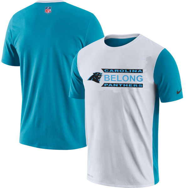 NFL Carolina Panthers Nike Performance T Shirt White - Click Image to Close