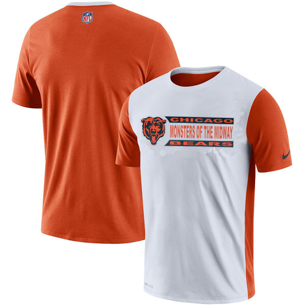 NFL Chicago Bears Nike Performance T Shirt White - Click Image to Close