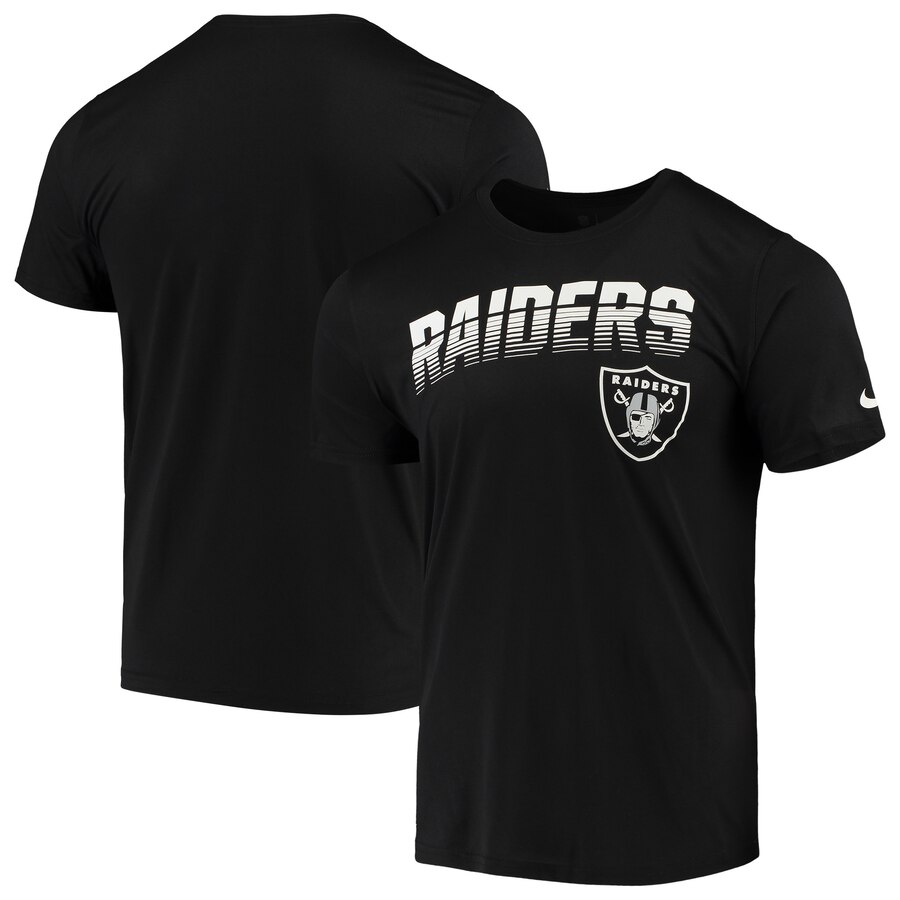 Oakland Raiders Nike Sideline Line of Scrimmage Legend Performance T Shirt Black