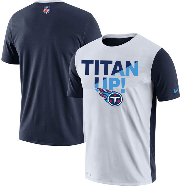 Tennessee Titans Nike Performance T Shirt White - Click Image to Close