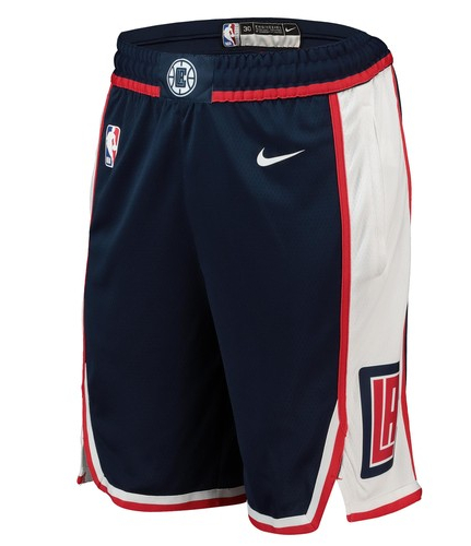 Clippers Navy City Edition Swingman Shorts - Click Image to Close