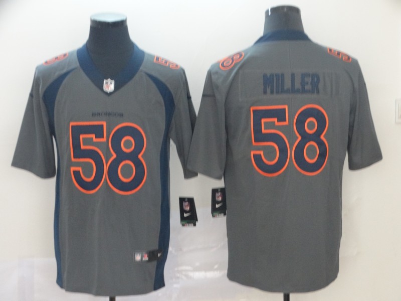Nike Broncos 58 Von Miller Gray Inverted Legend Limited Jersey - Click Image to Close