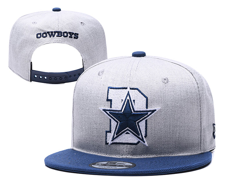 Cowboys Team Logo Gray Blue Adjustable Hat YD - Click Image to Close