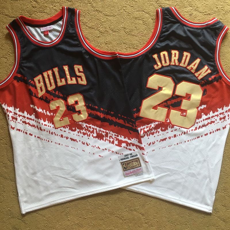 Bulls 23 Michael Jordan Multi Color 1997-98 Hardwood Classics Independent Swingman Jersey