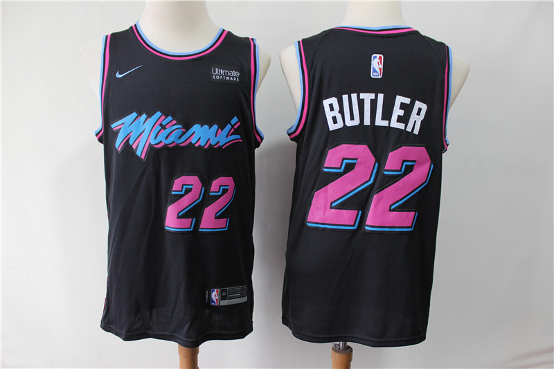 Heat 22 Jimmy Butler Black City Edition Nike Swingman Jersey