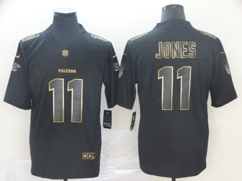 Nike Falcons 11 Julio Jones Black Gold Vapor Untouchable Limited Jersey