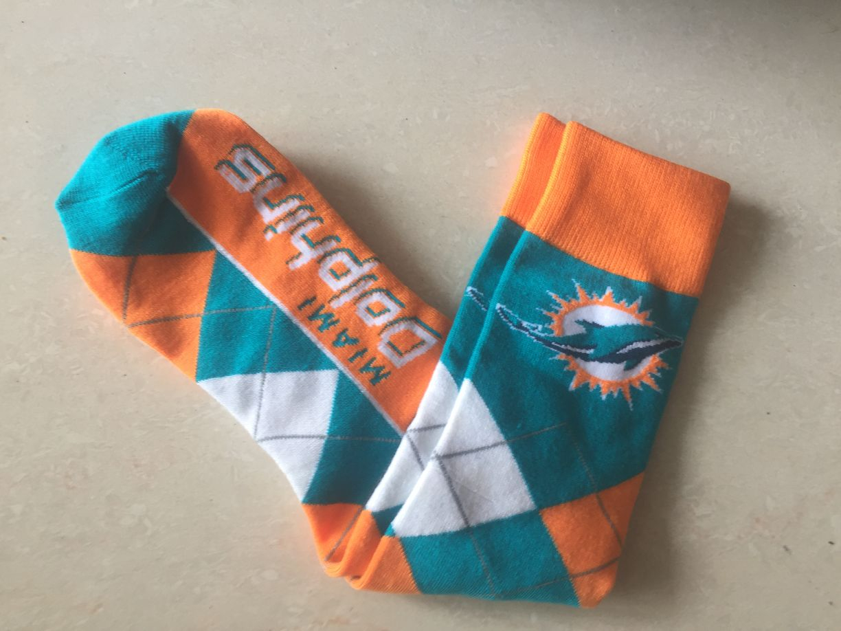 Miami Dolphins Team Logo NFL Socks