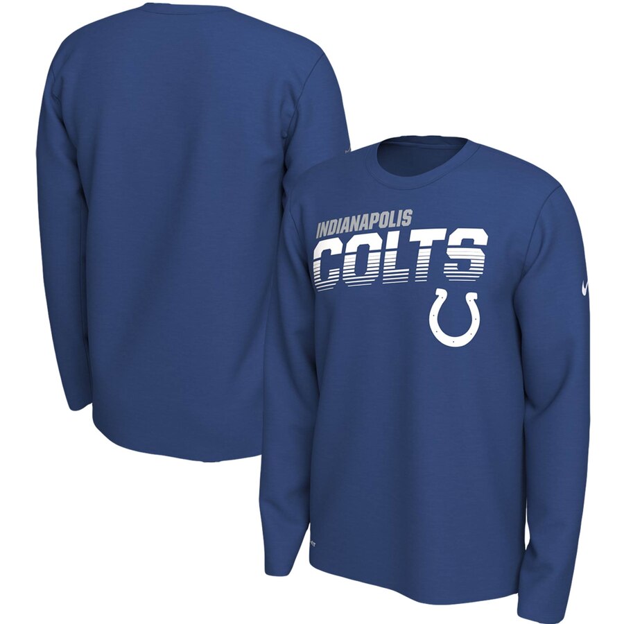 Indianapolis Colts Nike Sideline Line of Scrimmage Legend Performance Long Sleeve T Shirt Royal
