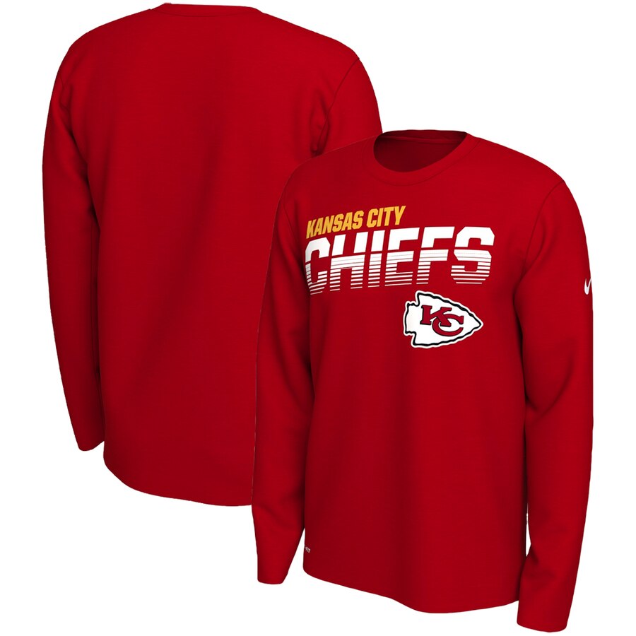 Kansas City Chiefs Nike Sideline Line of Scrimmage Legend Performance Long Sleeve T Shirt Red