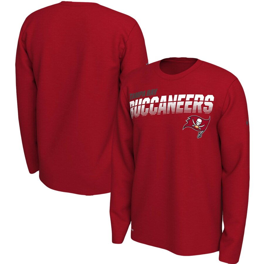 Tampa Bay Buccaneers Nike Sideline Line of Scrimmage Legend Performance Long Sleeve T Shirt Red - Click Image to Close