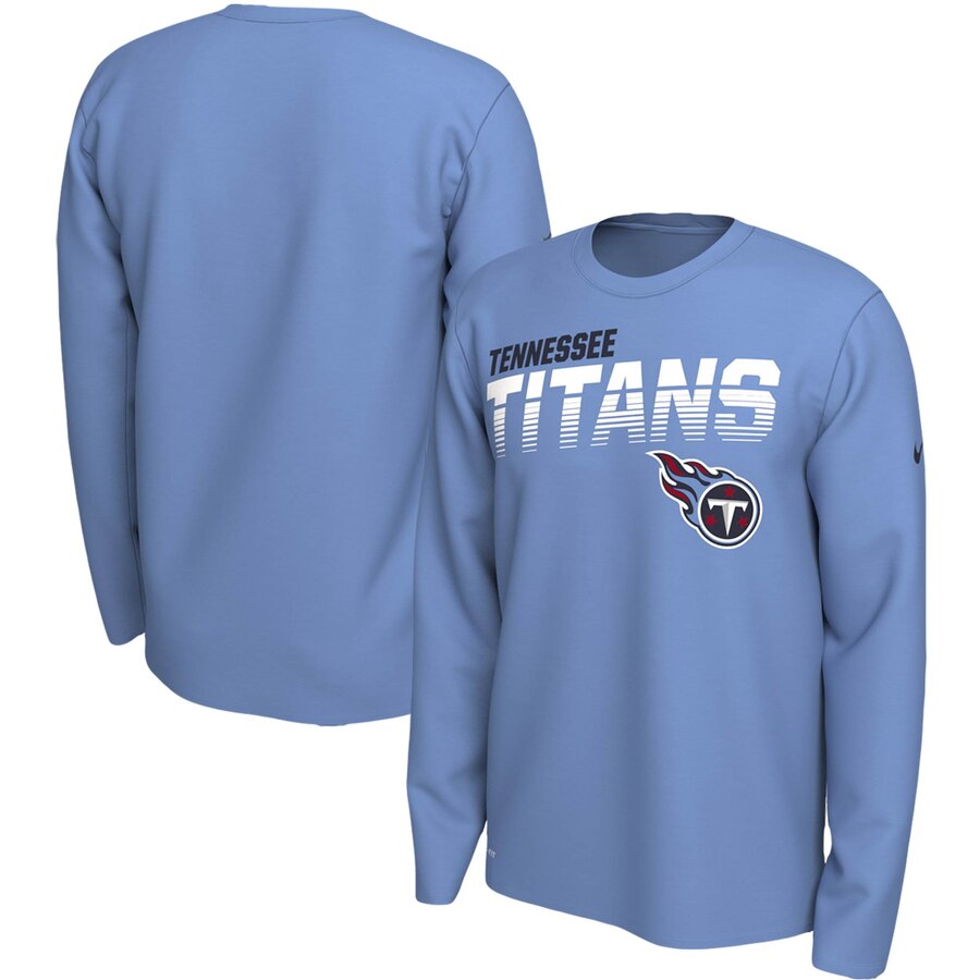Tennessee Titans Nike Sideline Line of Scrimmage Legend Performance Long Sleeve T Shirt Light Blue - Click Image to Close