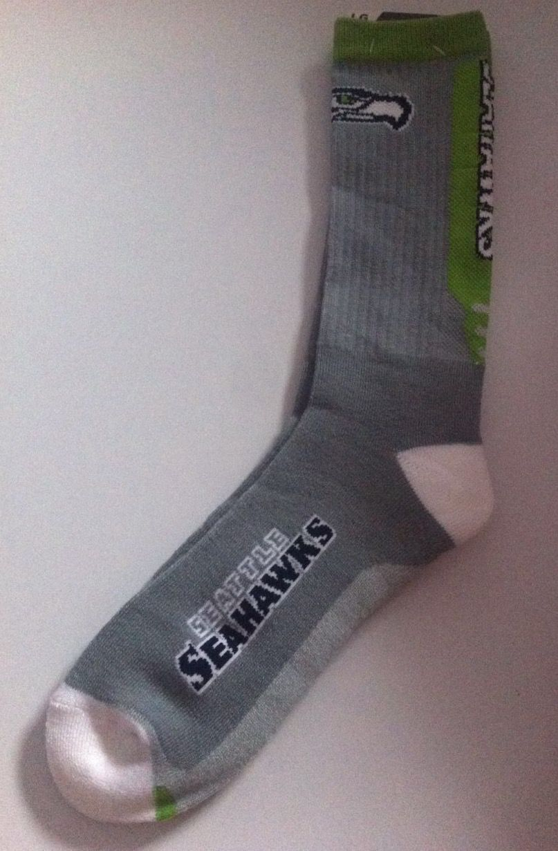 Seattle Seahawks Team Logo Gray NFL Socks