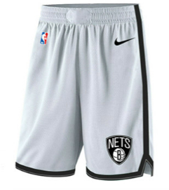 Nets White Nike Swingman Shorts - Click Image to Close
