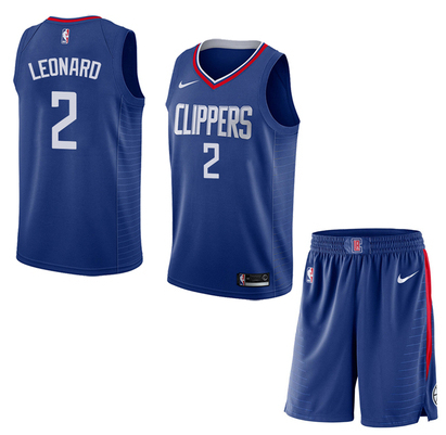 Clippers 2 Kawhi Leonard Blue City Edition Nike Swingman Jersey(With Shorts)