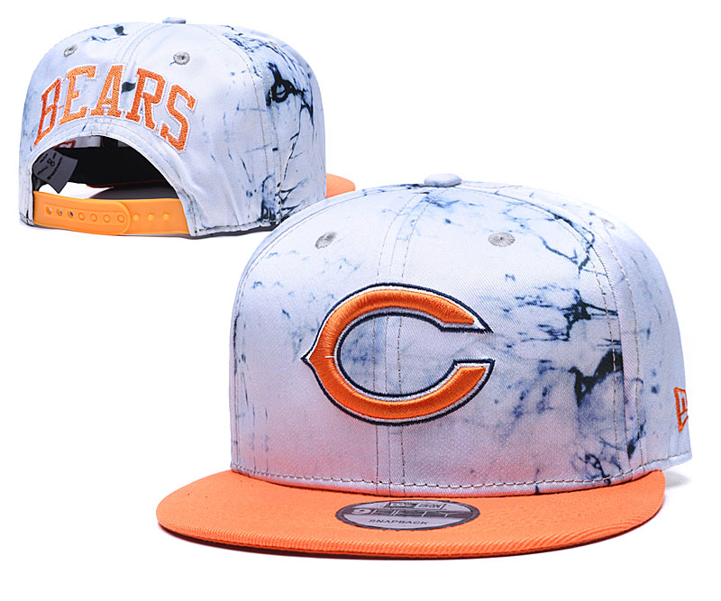 Bears Team Logo Smoke Orange Adjustable Hat TX