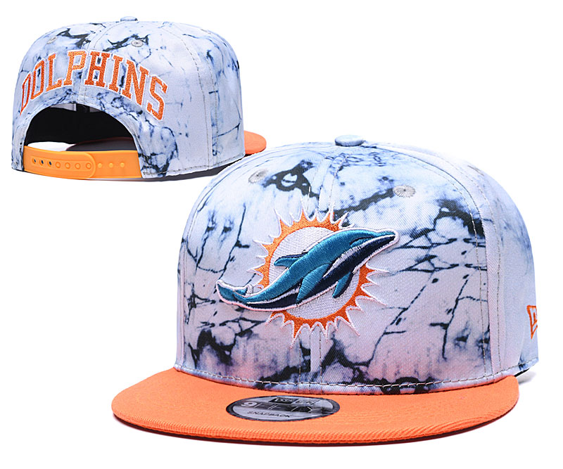 Dolphins Team Logo Smoke Orange Adjustable Hat TX