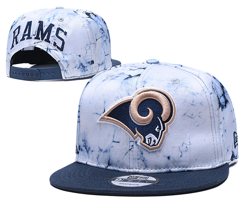Rams Team Logo Smoke Navy Adjustable Hat TX