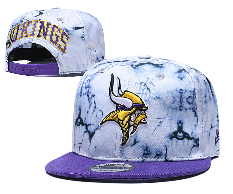 Vikings Team Logo Smoke Purple Adjustable Hat TX