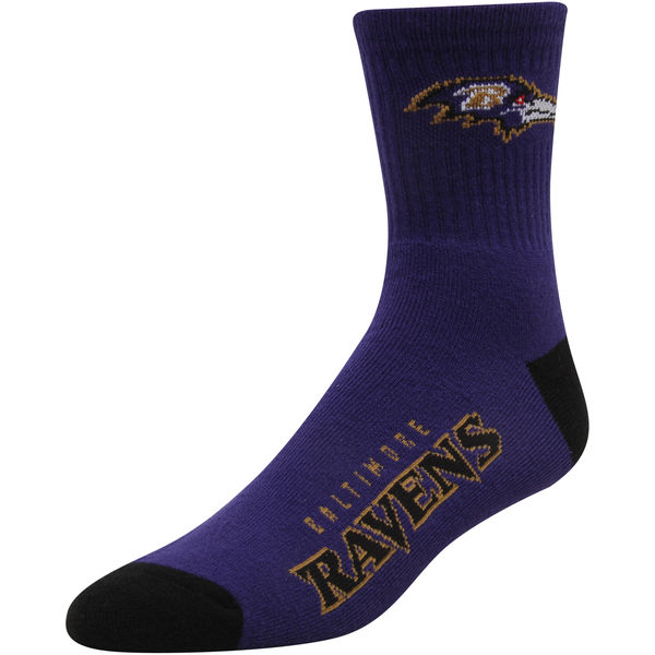 Baltimore Ravens Team Logo Purple NFL Socks
