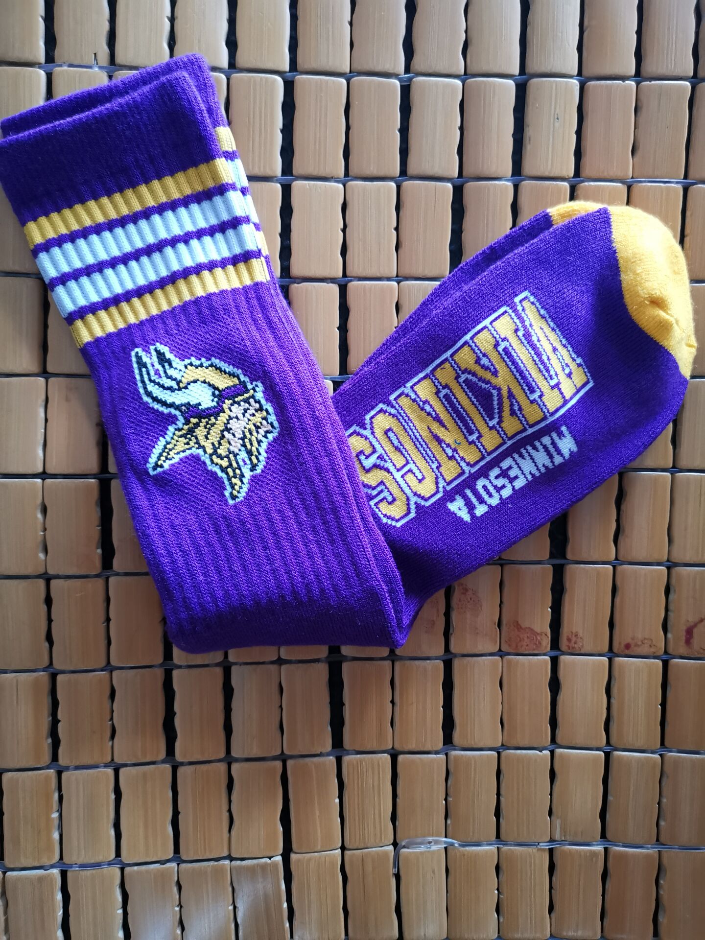 Minnesota Vikings Team Logo Purple NFL Socks