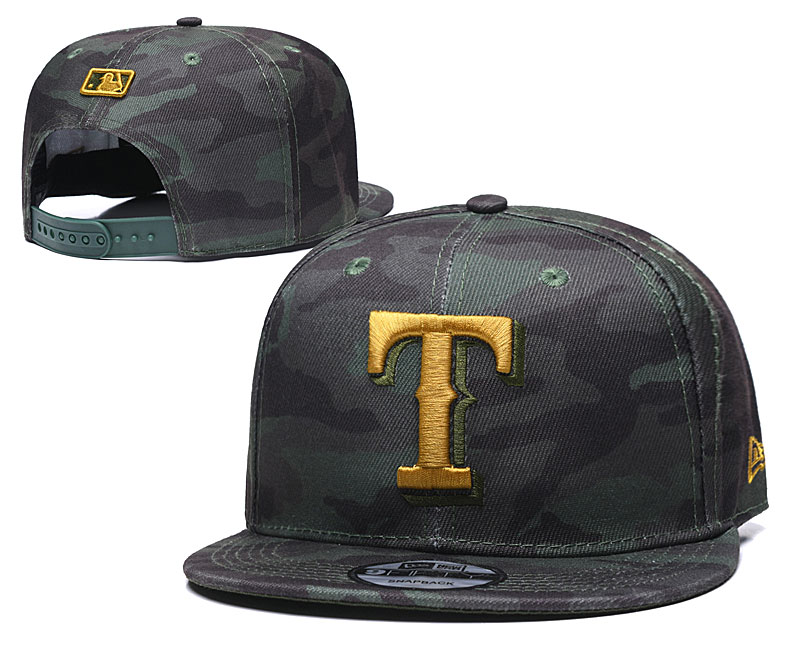 Rangers Team Logo Camo Adjustable Hat TX