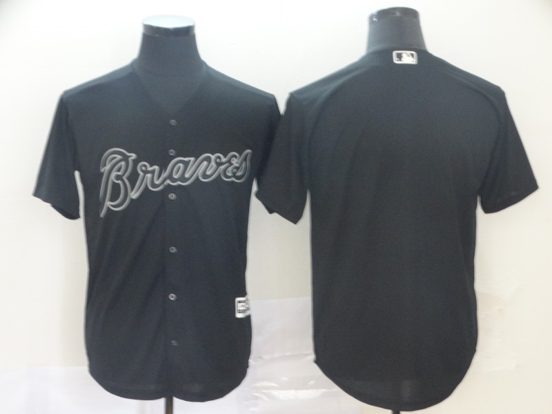 Braves Blank Black 2019 Players' Weekend Player Jersey - Click Image to Close