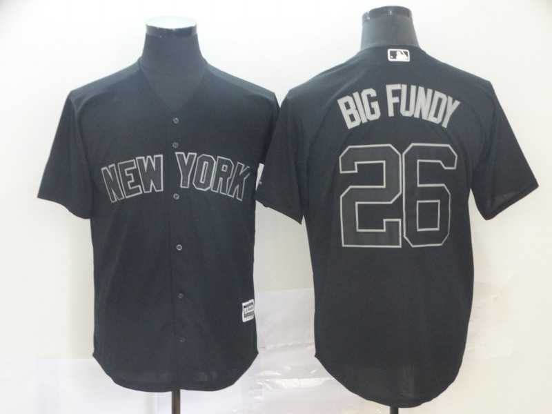 Yankees 26 DJ LeMahieu "Big Fundy" Black 2019 Players' Weekend Player Jersey