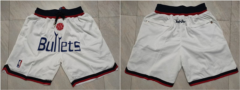 Wizards White Just Don Mesh Shorts - Click Image to Close