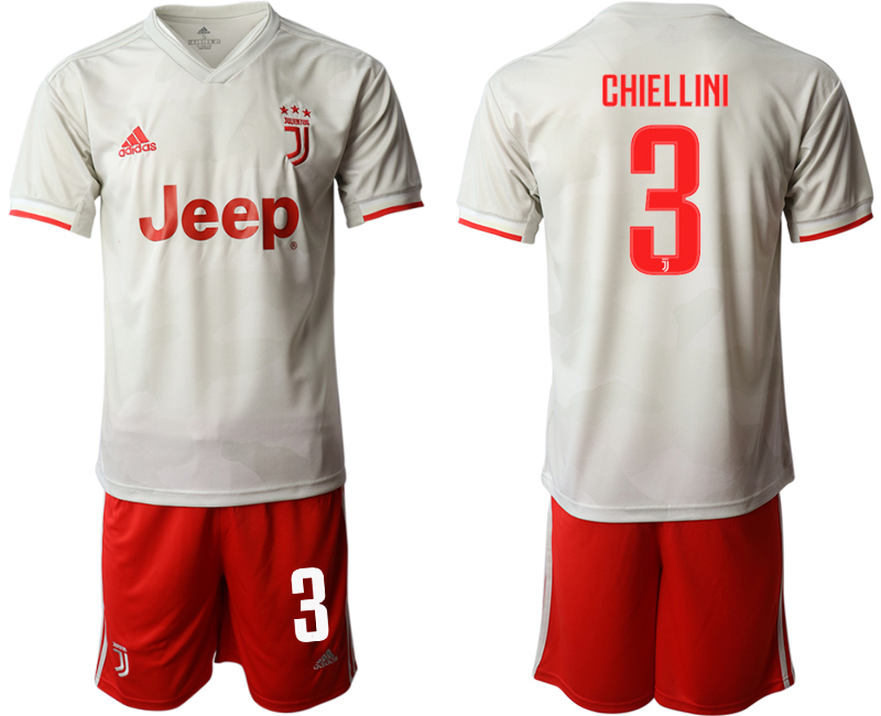 2019-20 Juventus FC 3 CHIELLINI Away Soccer Jersey - Click Image to Close