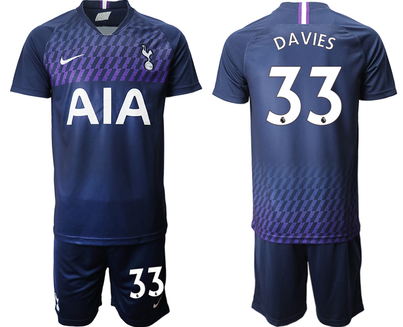 2019-20 Tottenham Hotspur 33 DAVIES Away Soccer Jersey