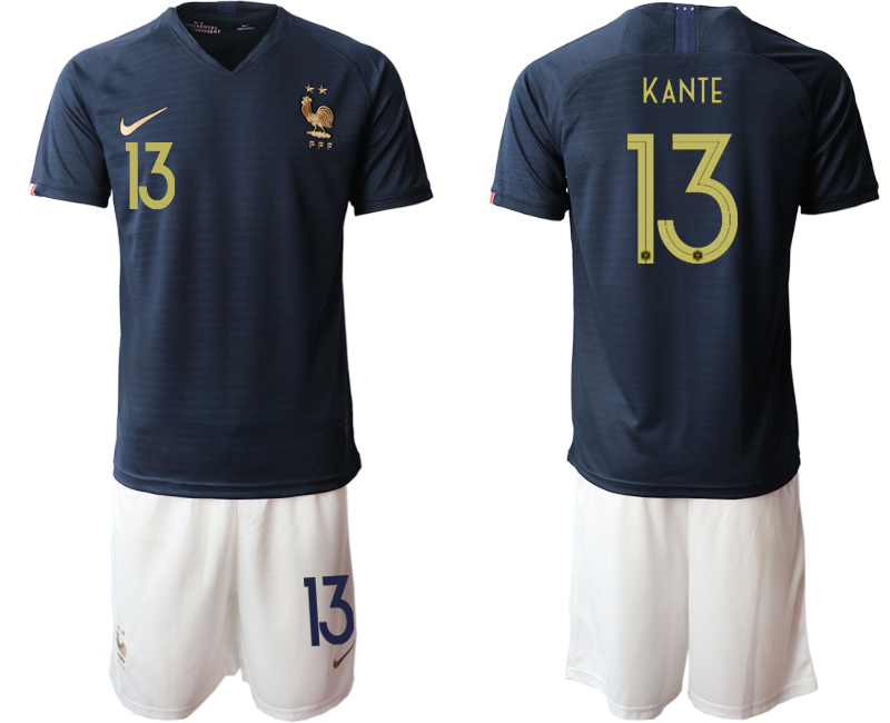 2019-20 France 13 KANTE Home Soccer Jersey