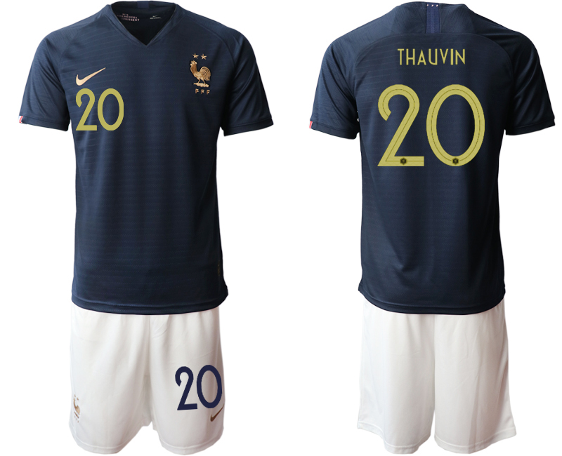 2019-20 France 20 THAUVIN Home Soccer Jersey