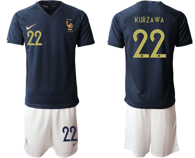 2019-20 France 22 KURZAWA Home Soccer Jersey - Click Image to Close