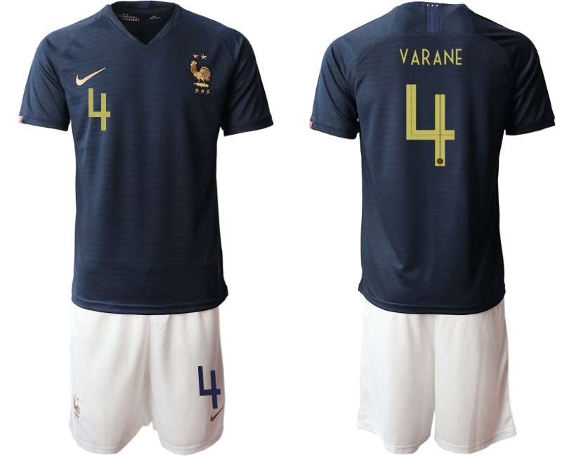 2019-20 France 4 VARANE Home Soccer Jersey