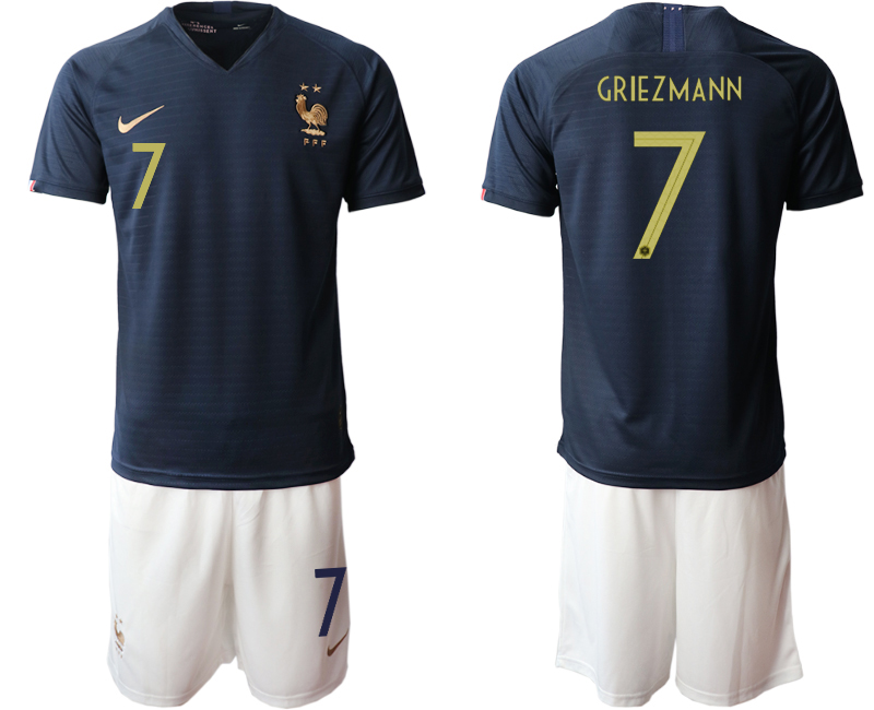 2019-20 France 7 GRIEZMANN Home Soccer Jersey