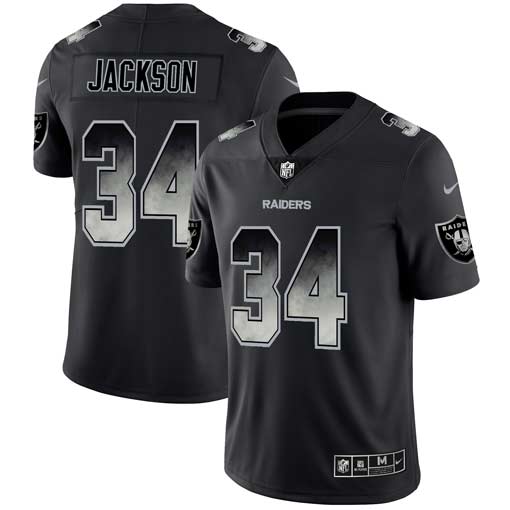 Nike Raiders 34 Bo Jackson Black Arch Smoke Vapor Untouchable Limited Jersey