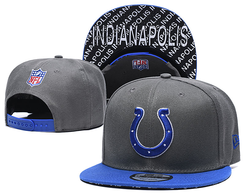 Colts Team Logo Gray Blue Adjustable Hat TX