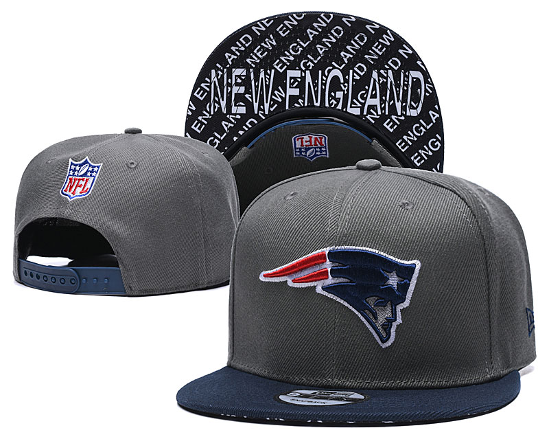 Patriots Team Logo Gray Navy Adjustable Hat TX