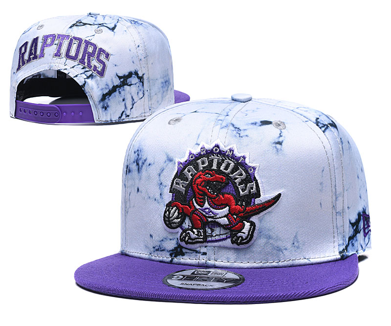 Raptors Team Logo Smoke Purple Adjustable Hat TX
